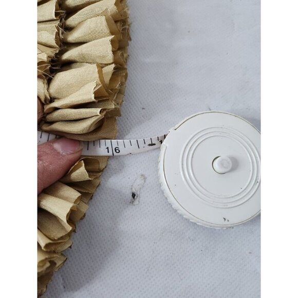 Unique Round Layered Fabric Flower Design Wall Art Hanging Cottagecore Decor - Picture 6 of 6